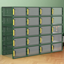 Shoe rack transparent pull shoe box shoe storage box drawer type multi-layer dustproof plastic shoe changing cabinet aj shoe wall artifact
