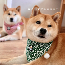 Don straw tattooed triangular towel chai dog Kirkcan traction Item Circle Small and medium dog Pets Saliva Scarves scarves