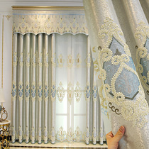 High-grade European style 2021 new living room embroidered finished curtain blackout bedroom 2020 luxury light luxury atmosphere