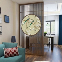 Customized new Chinese solid wood screen modern simple living room hotel office entrance entrance decorative partition fence