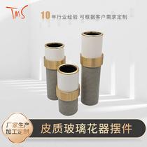 Modern Light Luxury Gold Ring Cortical Glass Geometric Florist Living-room Decent Board Hotel Genguan Soft Dress Florator Pendulum