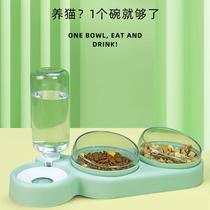 Dogs Double Bowl Automatic Pet Bowl Feeders Kitty Drinkers Cat Basin Dog Bowls Cat Bowls Cat Food Drinking Water Dispenser