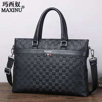 Masinu briefcase mens handbag mens handbag leather bag mens bag business 2022 new work computer briefcase