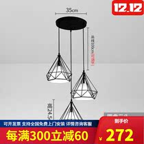 Brawl quality Nordic lamps Restaurant chandelier Creativity Light Extravagant Three Heads Loft Restaurant Modern Minima Bird Cage Industry