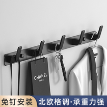 Screening Living Door Rear Hook Shelving wall Wall-mounted Toilet Mucus Hook Free wardrobe Hook Dressing Room Wall Hanging Hook