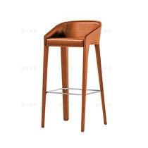 Nordic bar chair light and luxurious feet bar Chair Fancy Creative Bar Chair Wine Shop Designer Saddle Leather High Footstool