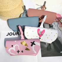 Portable cute sunglasses case Glasses case ins fashion glasses bag Glasses protection case Girls eye clip bag man