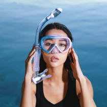 Snorkeling Sambo Diving equipment Diving goggles Myopia Adult male and female snorkel glasses set Swimming mask