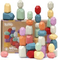 BUNMO XL Stacking Rocks 40pcs  Choking Test Certified  Eco-
