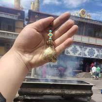 Tibet Zaji Temple Zucai gourd bag copper money bag K light Jucai security pendants