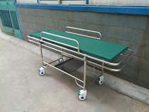 304 stainless steel people transport car four small wheel stretcher trolley trolley with infusion frame with leather pad thickening