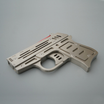 Stainless steel crafts metal material rubber band gun blowback type rubber band gun