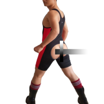 Badiace Mens Hollow Butt One-Piece Wrestling Costumes Classic Wrestling Weightlifting