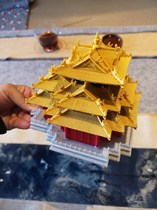 Yu study Chinese ancient building corner building 3d printing plastic model micro landscape sand table home rockery bonsai ornaments