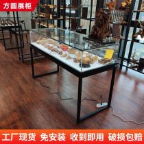 Fangyuan jewelry display cabinet Jewelry display rack Jade antique glass display cabinet Museum jewelry counter display rack