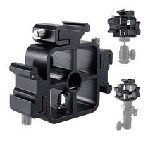 Special three-head hot shoe holder adapter one-turn three-hot shoe multi-function flash lamp holder photography camera accessories