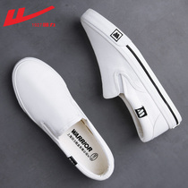 Pull back mens shoes canvas shoes mens summer style breathable work shoes slip on mens shoes mens old Beijing cloth shoes men