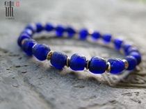 African blue glaze 100 years old ancient bead bracelet