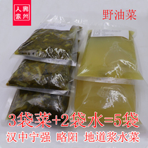Hanzhong Luoyang Ningqiang authentic rapeseed pulp and water vegetables 2500g farm-made bean curd pulp and water primer sauerkraut