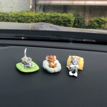 Car Pendulum in the car Ornament Creativity Cute Cat and Mouse paparazzi in the control Terra personality Decorative On-board Goddess