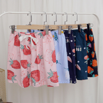 Cotton silk pajama pants womens summer shorts Net red thin wide leg pants artificial cotton can be worn outside silk single pants large size home pants