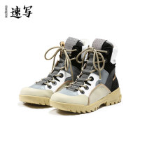 Speed Writing Mens Clothing Spring Autumn Season New Products Sneakers Heightening Splicing Design High Gang Banged Color Personality Fashion Design