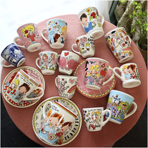 Love family Dutch best friend Comic Series hand-painted large mug 220-600m