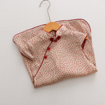 Childrens snow spinning Dot Dot Gown Girl Chinese Wind Dress 2023 New Summer Baby Little Qipao