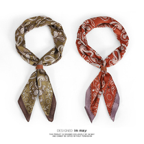 Amy Ma Cai Flower Scarf Wine Mens Scarf Wirk Mens Scarf