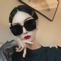 Tide brand 2021 new Korean version of the large frame polarized sunglasses female driving mirror tide square frame glasses fashion round face sunglasses