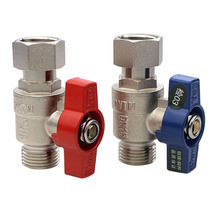 4 points and 6 points inner and outer wire live ball valve DN15 copper ball core hot and cold 1 2 straight water heater switch inner and outer ball valve