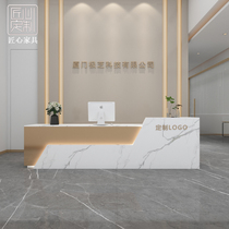 Simple and modern cashier Front desk Reception desk Beauty salon Barber shop Light luxury bar Health club Hotel counter