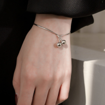 Bells best friend bracelet female summer sterling silver light luxury simple ins niche design cold wind Net Red Girl forest tide
