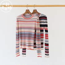 Korean Bubble Gum BLANCDEW Korea 2021 Summer Stripe Base Knitting Sweater JBB1TS021