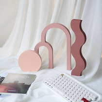 DNJ home geometry photo props Morandi solid color display props photography station Cosmetics Beauty nail art