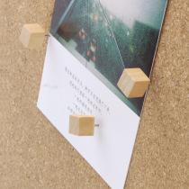 5 solid wood head quality Square I-shaped press nails advertising art Cork felt photo wall big head pin Real shot