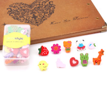 30 cute Japanese Korean wood studs I-shaped color nails creative Cork big head pushpins can nail wall nails