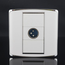 Type 86 steel frame Callon socket switch panel welding-free 3-core male Canon multimedia microphone Cannon socket