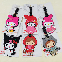 Cartoon cute Melody luggage tag travel luggage tag backpack luggage tag boarding check-in pass