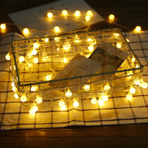 led small bulb colored lights flashing lights string lights full of stars romantic bedroom room decoration girl heart Net red ball light