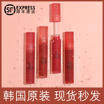 3CE lipstick lip glaze velvet matte fog cloud Net red lipstick bean paste brick red rotten tomato rust red Korea