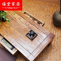 Chinese kang table small tea table tatami tea table household solid wood window table balcony small low table Kang
