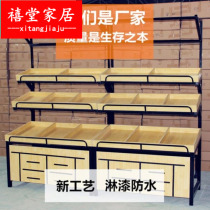 Convenience store supermarket vegetable and fruit shelf creative fruit and vegetable rack combination end display rack fruit display rack customization