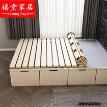 Solid Wood tatami breathable folding hard bed board moisture-proof row frame simple pine mattress shelf 1 51 8 meters