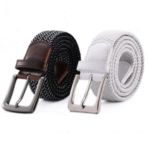 Golf belt Mens new products Mens and womens new braided sporting goods clothing elastic casual white pin buckle belt