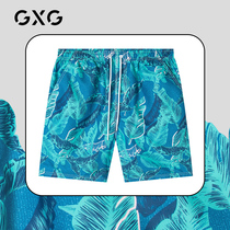 GXG summer pajamas home beach pants mens ins tide seaside vacation can go into the water loose printing quick-drying