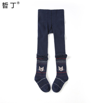 Zheding 2021 autumn and winter new childrens pantyhose female baby baby socks thick leggings girl conjoined socks