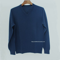 Y6389 gives his autumn and winter worsted V-neck virtual thick long sleeve pure cashmere knitted mens pullover
