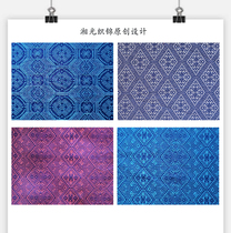 Zhuangjin silk woven Jacquard small fabric Xiangguang brocade original ethnic style fabric patchwork DIY design