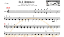 1800 Lady Gaga-Bad Romance Drum Set Pop Songs Original Drum Band Dynamics